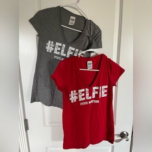 2 for 16! 2 VS PINK Elfie Christmas T’s